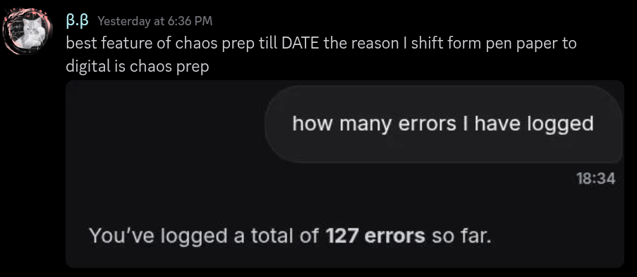Discord testimonial from β.β